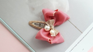 [리본공예/DIY세트]슈가체크똑딱핀 만들기/HairBow Tutorial