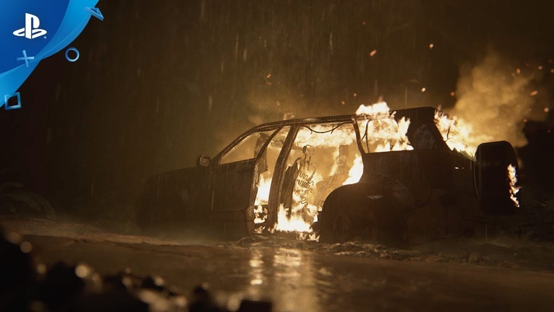 The Last of Us Part II Burning Car Winter Fireplace,