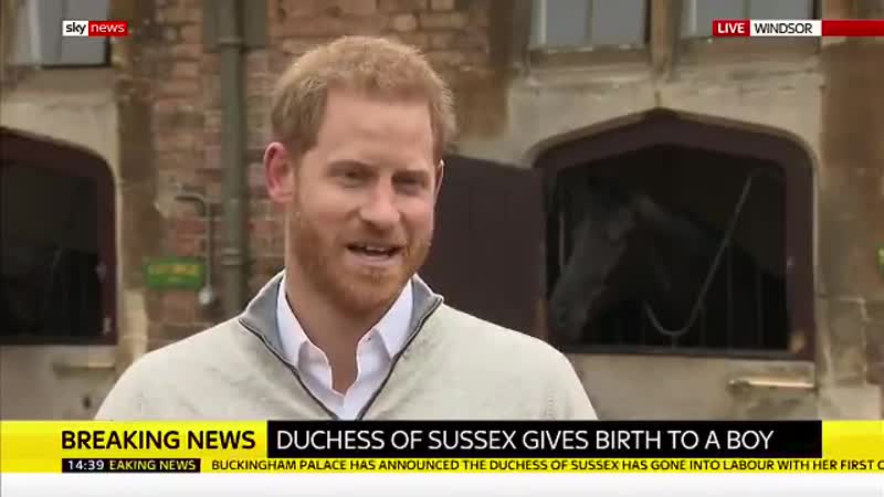 The Duke of Sussex announces his wife has given birth to a baby boy. Follow