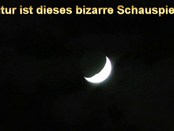 Bizarres Mondschauspiel Kemptthal, Schweiz,