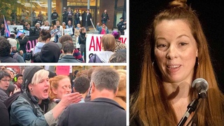 HATE SPEECH ISN'T FREE! Trans activists protest feminist Meghan Murphy | David Menzies