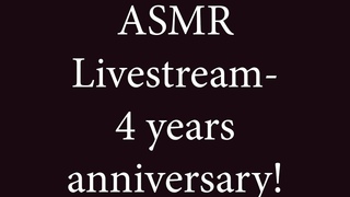 ASMR Livestream  4 years anniversary! Thank you for being with me!! АСМР стрим - Юбилей 4 года!!