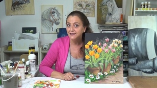 Cmo pintar tulipanes y margaritas