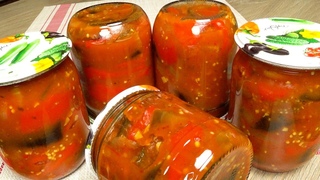 Острые баклажаны на зиму. Невероятная овощная закуска | Spicy eggplants for the winter
