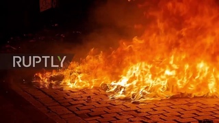 Spain: Police and demonstrators clash in Madrid during protest against arrest of Pablo Hasel