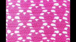 Punto de corazones a crochet muy facil y rapido
