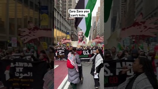 Pro Palestinian Crowd Protesting Zara