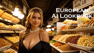 [4K] AI ART European Lookbook Model Video-Crispy Falafel Wrap