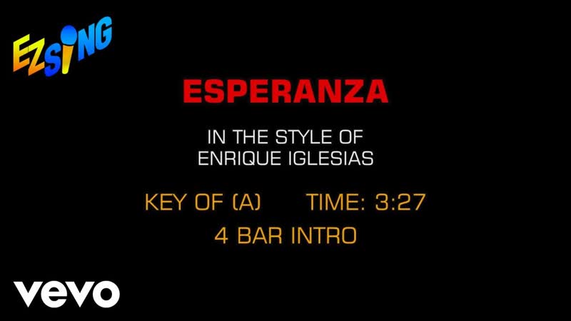 Enrique Iglesias Esperanza ( Karaoke EZ