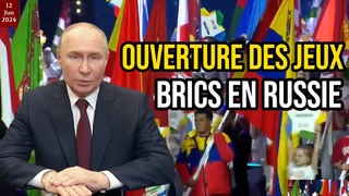 Vladimir Poutine prend la parole devant les participants et les invits aux jeux sportifs des BRICS