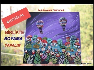 #EVDEKAL Birlikte Ta Boyama Yapal ocuklarnzla birlikte yapabileceiniz bir etkinlik.