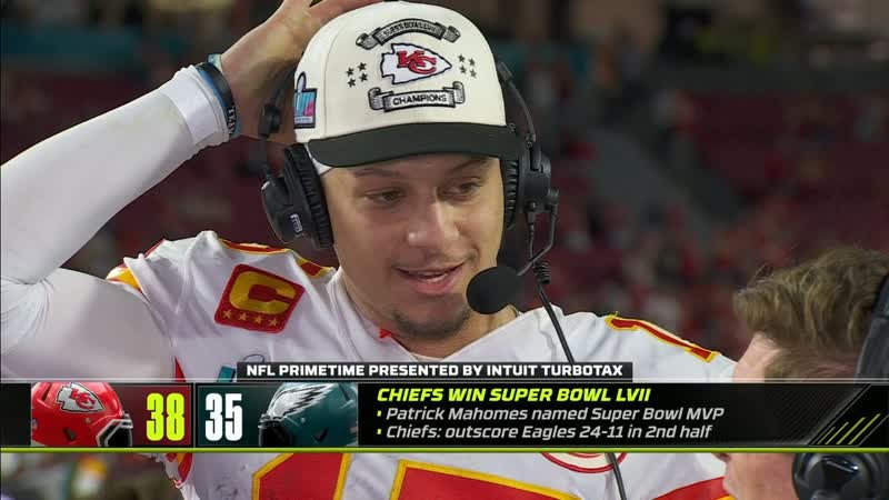 Patrick Mahomes reacts to winning his 2nd Super Bowl MVP , NFL
