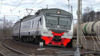 Электропоезд ЭД4М-0476 ЦППК станция Шемякино