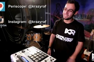 KRAZYRAF Live Perfomance on MPC (Lean On Major Lazer | Skrillex Rude boy bass) Akai