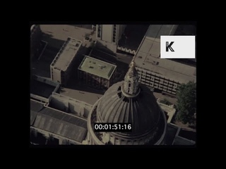 London 1970 London Aerials St Paul's Trafalgar Square Brompton Oratory