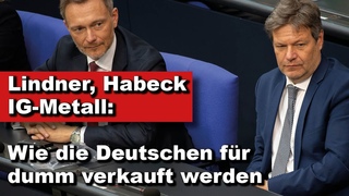 Lindner, Habeck, IG-Metall: Wie die Deutschen fr dumm verkauft werden (Wochenausklang)
