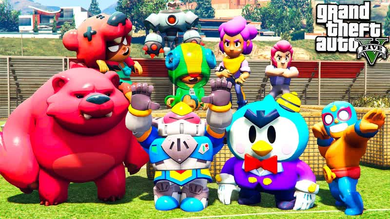 БРАВЛ СТАРС ИГРА ЗА ЛЕОНА И ЭЛЬ ПРИМО ГТА 5 МОДЫ BRAWL STARS ОБЗОР