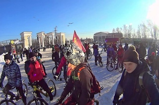 Первый зимний велопарад в Ижевске!