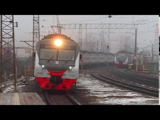 Электропоезд ЭД4М-0444 ЦППК станция Лесной Городок