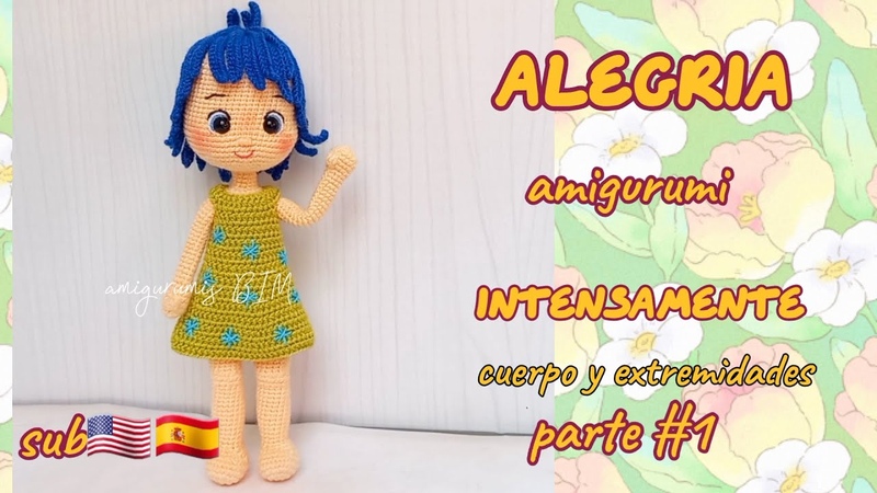 ALEGRIA de intensamente parte 1, 3 SUB , amigurumi,