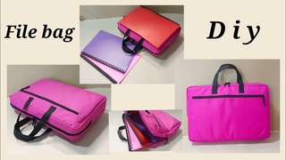 DIY FILE BAG BOOKBAG LAPTOP BAG SEWING TUTORIAL FOR BEGINNERS | PAANO MANAHI NG BAG