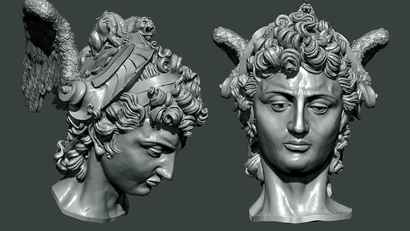Finishing Perseus Head Details in Zbrush Perseus and Medusa Statue