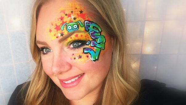 Graffiti Eye Face Painting and