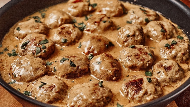 Chiftele delicioase intr un sos cremos de mustar foarte
