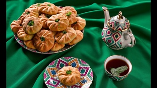 Для хорошего настроения - татарские перемячи в печи! Готовит Динара, Сталик помогает!  53-й рецепт