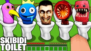 SKIBIDI TOILET of GARTEN OF BANBAN & ROBLOX RAINBOW FRIENDS & DOORS in MINECRAFT animation gameplay