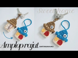 keychain crochet | amplop rajut lebaran 2023 (subtitle)