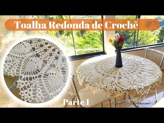 Toalha Redonda em Crochê✨. Parte 1/2. Por Vanessa Marcondes