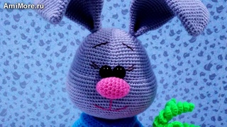 Амигуруми: схема Зайца Стёпки. Игрушки вязаные крючком. Free crochet patterns.