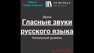 Звуки. Гласные звуки русского языка. Начальный уровень