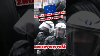 Bruksela znowu w pomieniach  #strajkrolnikw