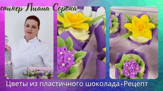 МК Часть 1🌸Весенние ЦВЕТЫ из Пластичного ШОКОЛАДА с Лианой Сорока + РЕЦЕПТ✨Plastic chocolate flowers