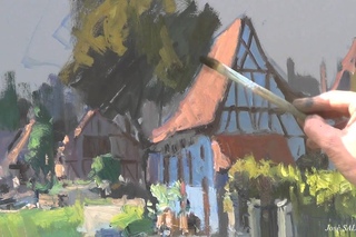 José SALVAGGIO plein air painting 15 Wantzenau