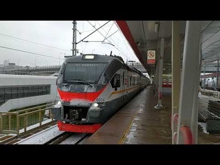 “С Рождеством!“ Электропоезд ЭП2Д-0026 ЦППК платформа Окружная МЦД-1