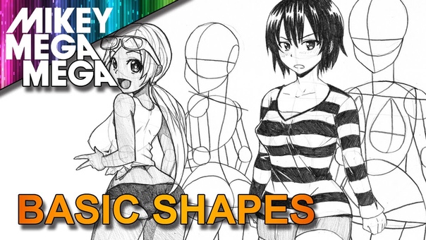 How To Draw Sexy Anime Girls From Basic Shapes REAL TIME TUTORIAL MIKEY MEGA