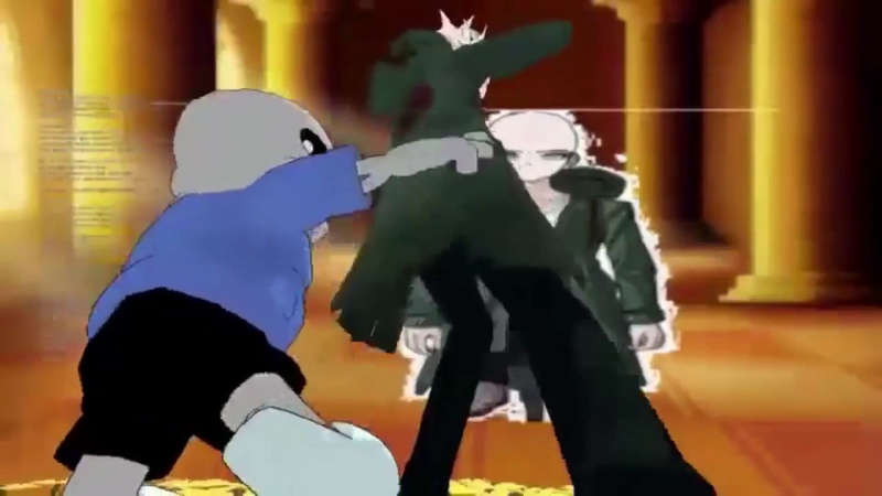MMD Sans Undertale x Nagito Komaeda (daddy fingers in his