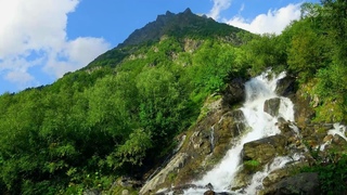 Soothing Mountain Waterfall and River + Birds Sound (10 hrs)