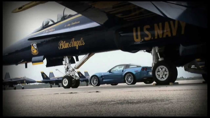 Blue Angel F, A 18 vs Blue Devil ZR1 Corvette in Mile