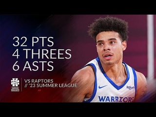 Lester Quinones 32 pts 4 threes 6 asts vs Raptors 2023 Summer League