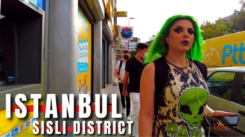 Istanbul Şişli District Walking Tour 23 September 2021, 4k UHD
