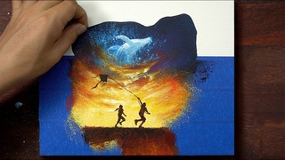 Fantastic painting idea /Acrylic /Erudaart/Daily challenge #33-추억