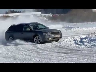 Audi A6 S6 C5 V8 snow drift exhaust