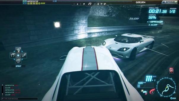 Rammer in a tunnel, NFS Wolrd race, Porsche GT3 RS 4.