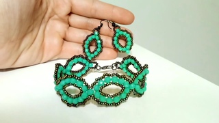 KRSTAL BONCUKLU SONSUZLUK BLEKL/Entwined BRACELET/Tak seti yapm/ysmcraft tasar&#