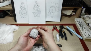 🐧🐧Ватная игрушка ПИНГВИНЧИКИ  Урок 1  Заготовки тело, голова, ручки и ножки