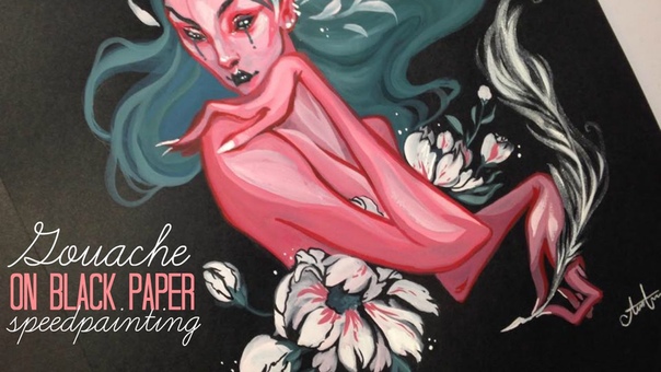 Gouache on Black Paper, , Speed